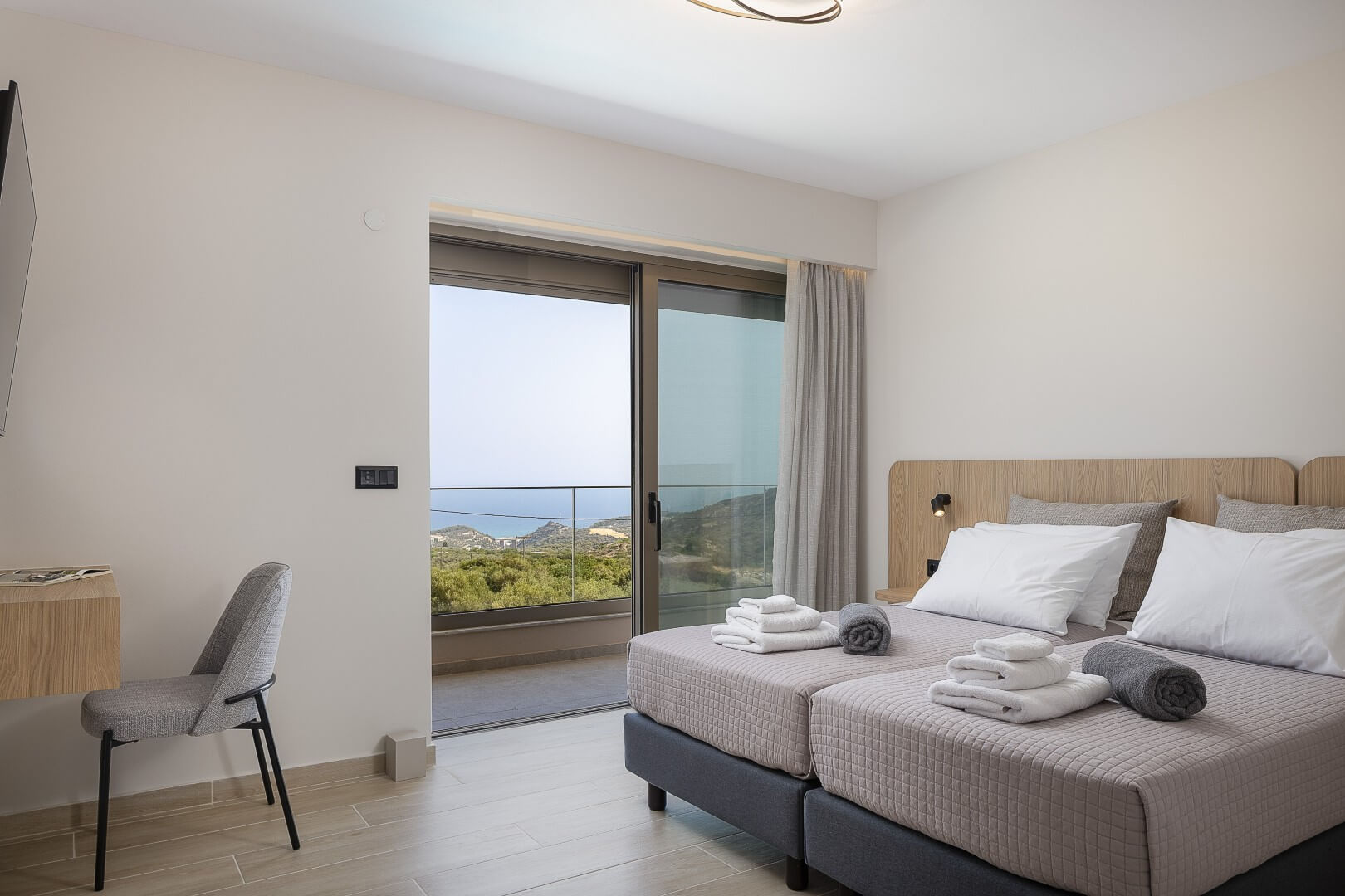 Casa Atena twin bedroom